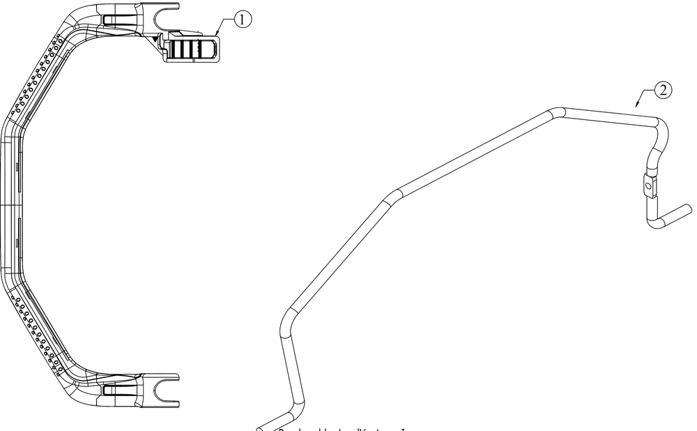 Control Bails Diagram and Parts List for (12ACD2J6710)(2017) Cub Cadet Lawn Mower